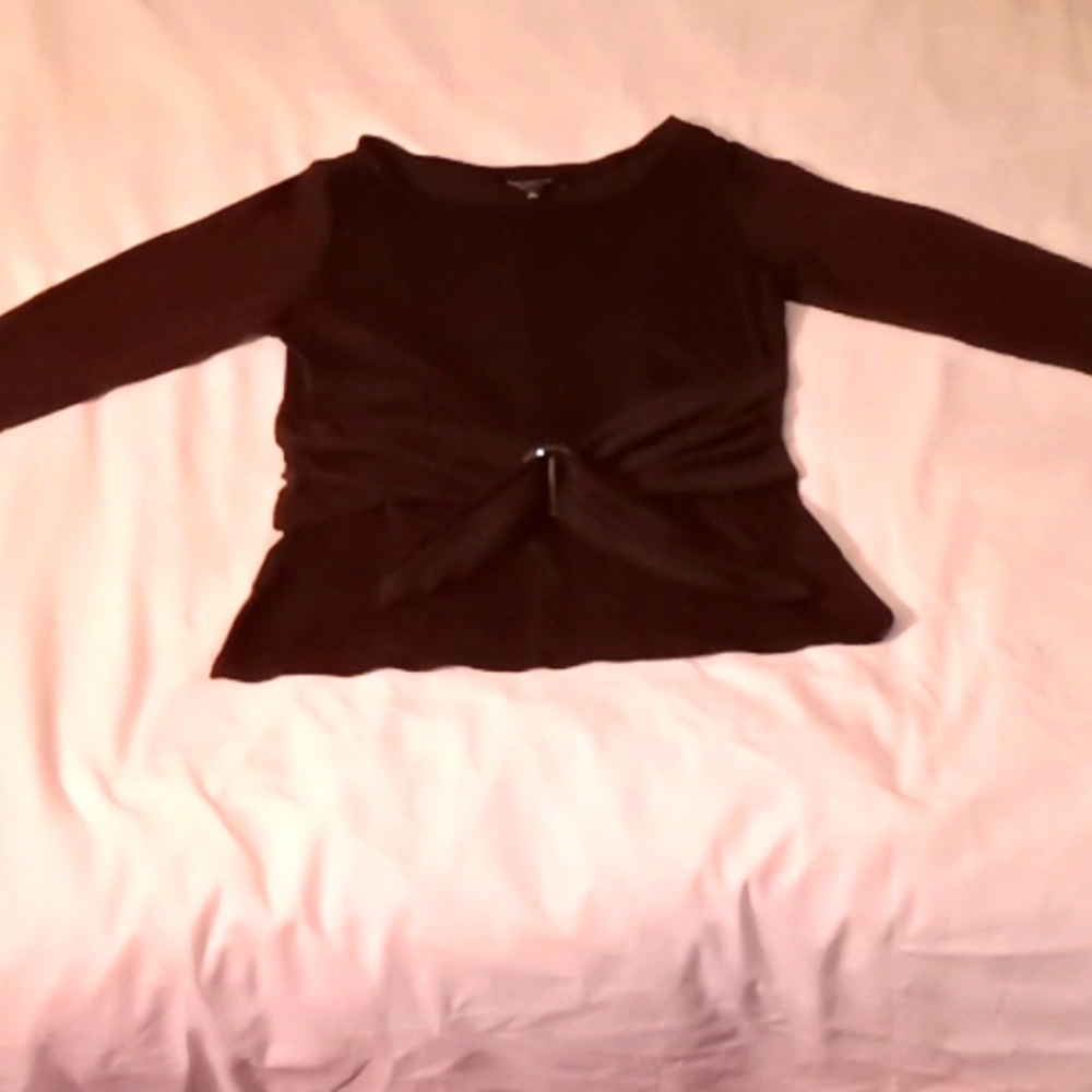 Perceptions New York Size 10 Brown Long Sleeve Shirt Great Condition